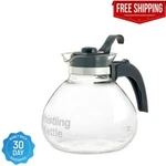 Cafe Brew Glass 12 Cup Stove Top Whistling Tea Kettle New. Price: $29.17.