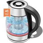 Chefman 1.8L Glass Electric Kettle Open. Price: $18.69.