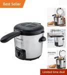 Ovente Electric Deep Fryer 0.9L - 840W Adjustable Temp With Locking Lid & Basket New. Price: $47.99.