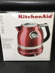 Kitchenaid Pro Line Electric Water Boiler Tea Kettle Apple Red KEK1522 Ca Nib Open. Price: $251.85.