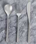 Alessi Mu Cutlery Set 3PC Toyo Ito Stainless Steel Table Spoon Fork Knife Japan Used. Price: $149.99.