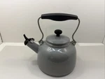Chantal Gray Enamel With Stainless Steel Whistling Kettle Teapot Kitchen Used. Price: $29.99.
