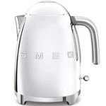 Smeg 50S Retro Style Aesthetic Electric Kettle, Stainless Steel Open. Price: $218.95.