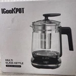 Icookpot 1.5L Glass Electric Kettle W/ Tea Maker/infuser & Temperature Control Open. Price: $42.65.