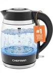 Chefman Cordless Electric Kettle 1.8L Glass Black/clear Auto Shut-off Led New. Price: $38.99.