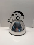 Princess House - Heritage Stainless Steel Whistling Kettle 2.5 Qt. Etched Glass Used. Price: $40.00.