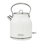 Haden Heritage 1.7 Liter Stainless Steel Electric Water Kettle, Ivory & Chrome New. Price: $89.99.