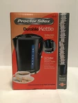 Proctor Silex 1.7 Liter Cordless Electric Kettle Black Model 41002 Open. Price: $15.99.