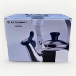 New - Creuset N18011 Stainless Steel Demi Whistling Tea Kettle 1.1L/1.2QT. Price: $109.99.