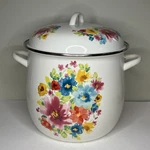 The Pioneer Woman Breezy Blossom Enamel Steel 12 Qt Stock Pot With Lid Used. Price: $56.00.