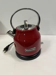 Kitchenaid Stainless Steel Electric Water Tea Kettle Removable Base Empire Red Used. Price: $36.46.