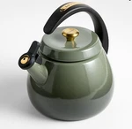 Creuset Cloche Kettle Thyme Green Gold Knob 2.2 Qt New. Price: $120.00.