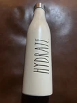 Rae Dunn Hydrate 17OZ Water Bottle Stainless Steel Insulated Used. Price: $15.00.