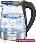 Megawise Electric Kettle 1.8L, High Power Fast Boiling Hot Water Boiler, Auto Sh New. Price: $43.33.