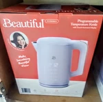 Beautiful Programmable Temperature Kettle White Touch-activated Display Electric New. Price: $35.99.