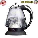 Stainless Steel Electric Kettle German Glass Fast Boil Auto Shut Off 48OZ New. Price: $90.22.