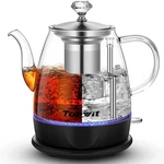 Electric Kettle Glass, For Hot Water, Tea And Coffee Dual Purpose Design, Bpa-fr New. Price: $45.27.