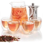 Mixpresso 5 Piece Glass Tea Pot Set, Kettle With Removable Infuser, Clear New. Price: $28.50.