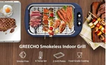 Greecho Smokeless Indoor Grill Model G-SG01 1500 Watt Blue New-in-box!. Price: $119.99.