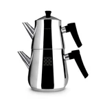 Turkish Tea Pot Set 18/10 Stainless Steel, Rapid Boil Stove Top Kettle New. Price: $50.04.