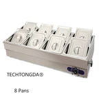 Techtongda Buffet Food Warmer 8-PAN Electric Pot W/ Glass Shield 110V New. Price: $727.09.