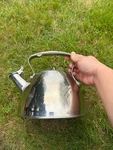 All-clad Large 2QT Stainless Steel Whistling Tea Kettle Pot Used. Price: $49.99.