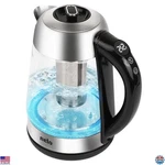 Electric Kettle With Tea Infuser, Temp Settings, Glass, 1.7L, Bpa-free New. Price: $86.23.