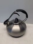 Chantal Tea Kettle SL37-LOOP Brs Brushed Stainless Handle 1.8 Qt Used. Price: $39.99.