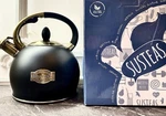 Susteas Stainless Steel Stove Top Whistling Kettle + Box & Accessories 2.64Q Open. Price: $42.99.