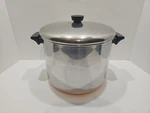 Vintage 1801 Revere Ware Copper Bottom Stock Pot 10 Qt Quart W/ Lid Clinton Il Used. Price: $54.99.