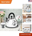 Stainless Steel Kettle Whistling Magic Color Changing 2QT Modern Teapot New. Price: $63.40.