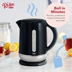 Black Polypropylene 1.7 Electric Tea Kettle With Automatic Shut-off New. Price: $39.99.