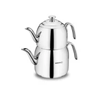 Korkmaz Droppa Midi Tea Pot Set A056 Stainless Steel 0.7/1.6 Liter New. Price: $79.99.