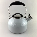 Chantal Whistling Stovetop Tea Kettle 2 Qt Enamel Light/shaded Gray Read Used. Price: $36.44.