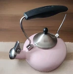 Chantal Enamel-on-steel Zenith Teakettle 1.8 Quart, Pink, Whistling Used. Price: $18.94.