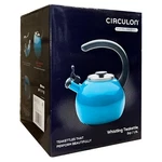 Circulon Enamel Steel 2 Quart Whistling Teakettle - Turquoise Blue New. Price: $44.99.