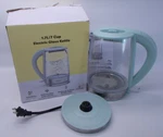 Bella Electric Glass Kettle Model KEGS5807BC-UL 1.7L / Cup Sea Green Used. Price: $14.99.