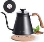 Gooseneck Kettle With Thermometer For Pour Over Coffee And Tea, 37 Fl Oz, Stainl New. Price: $66.99.