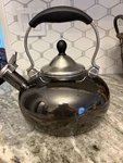 Chantal Stainless Steel Whistling Teakettle Black Handle 1.8 Qt Used. Price: $19.99.