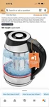 Chefman 1.8L Electric Kettle Custom Temp Rapid Boil With Tea Infuser 1100W New. Price: $30.00.