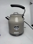 Haden Dorset 1.7 Liter Electric Kettle With Auto Shut Off, Beige (used). Price: $49.99.