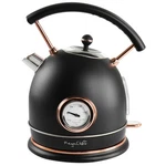Megachef 1.9 Quart Half Circle Electric Tea Kettle With Thermostat In Matte Blac New. Price: $83.50.