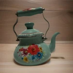 The Pioneer Woman Enamel Steel Floral Stove Top Kettle Green Multicolor 3218JOC Used. Price: $22.99.