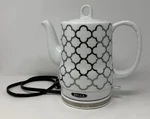 Bella Electric Ceramic 1.5 Tea Kettle Model KE7937-A White & Silver Tested Guc Used. Price: $86.99.