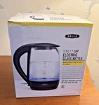 Bella 1.7 Liter Glass Electric Kettle Boil Cups Of Water 6-7 Min. New. Price: $20.00.