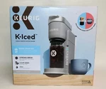 Keurig K-iced Single-serve Coffee Maker, 42OZ Reservoir, Arctic Gray Ob Open. Price: $53.40.