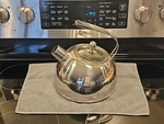 Wolfgang Puck Whistling Stainless 18/10 Tea Kettle Special Edition Read Used. Price: $16.50.