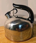 Revere Ware Paul 2 Qt Copper Bottom Whistling Tea Kettle/pot Used. Price: $30.00.