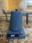 Ambiano Blue Gooseneck Stainless Steel Electric Pour Over Kettle Nice Used Works. Price: $44.99.