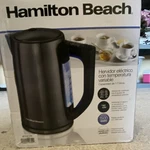 Hamilton Beach 41027R Variable Temp Electric Kettle 1.7L 1500W Black Steel New. Price: $80.00.